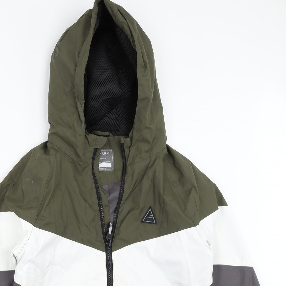 Primark Boys Grey Colourblock  Windbreaker Coat Size 13-14 Years