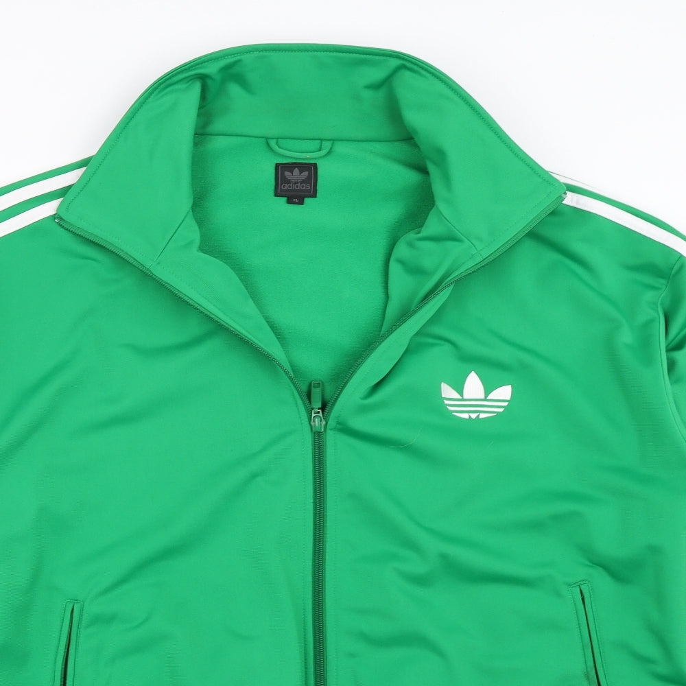 adidas Mens Green   Full Zip Sweatshirt Size XL
