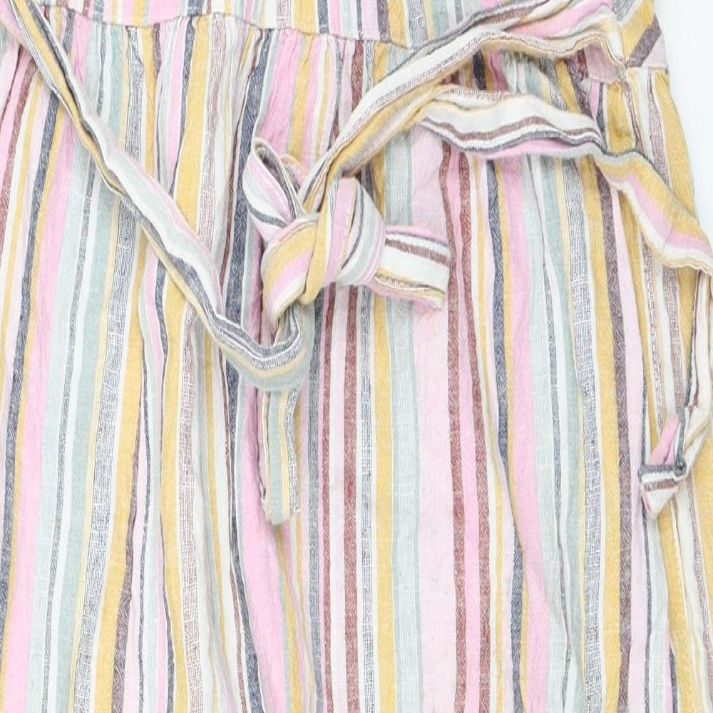 George Womens Pink Striped  Fit & Flare  Size 12