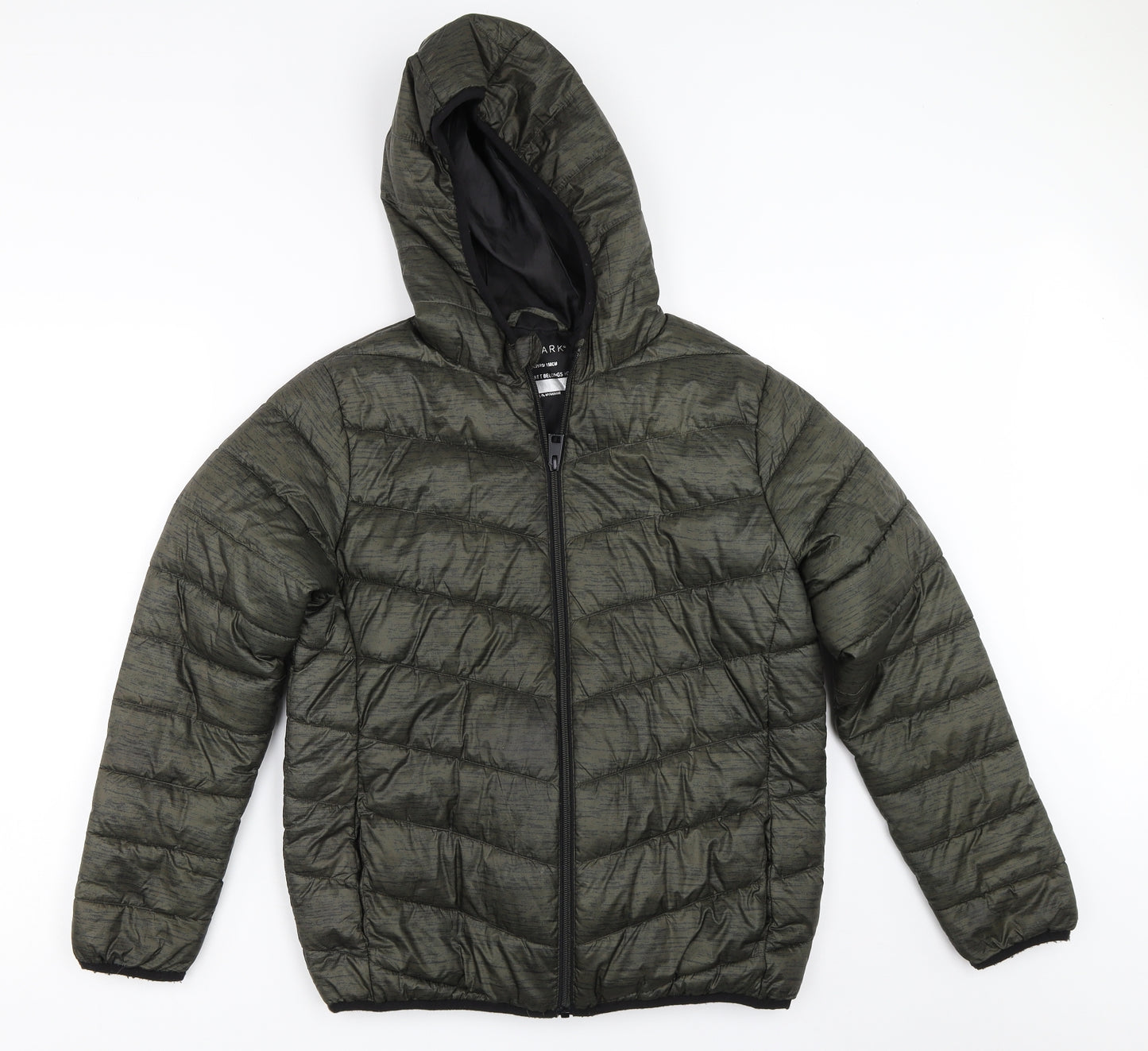 Primark Boys Green   Puffer Jacket Coat Size 12-13 Years