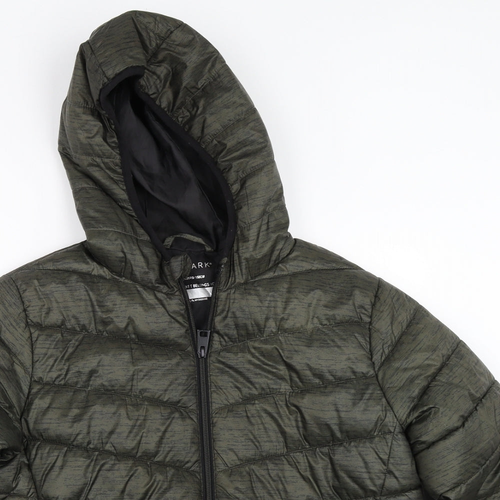 Primark Boys Green   Puffer Jacket Coat Size 12-13 Years