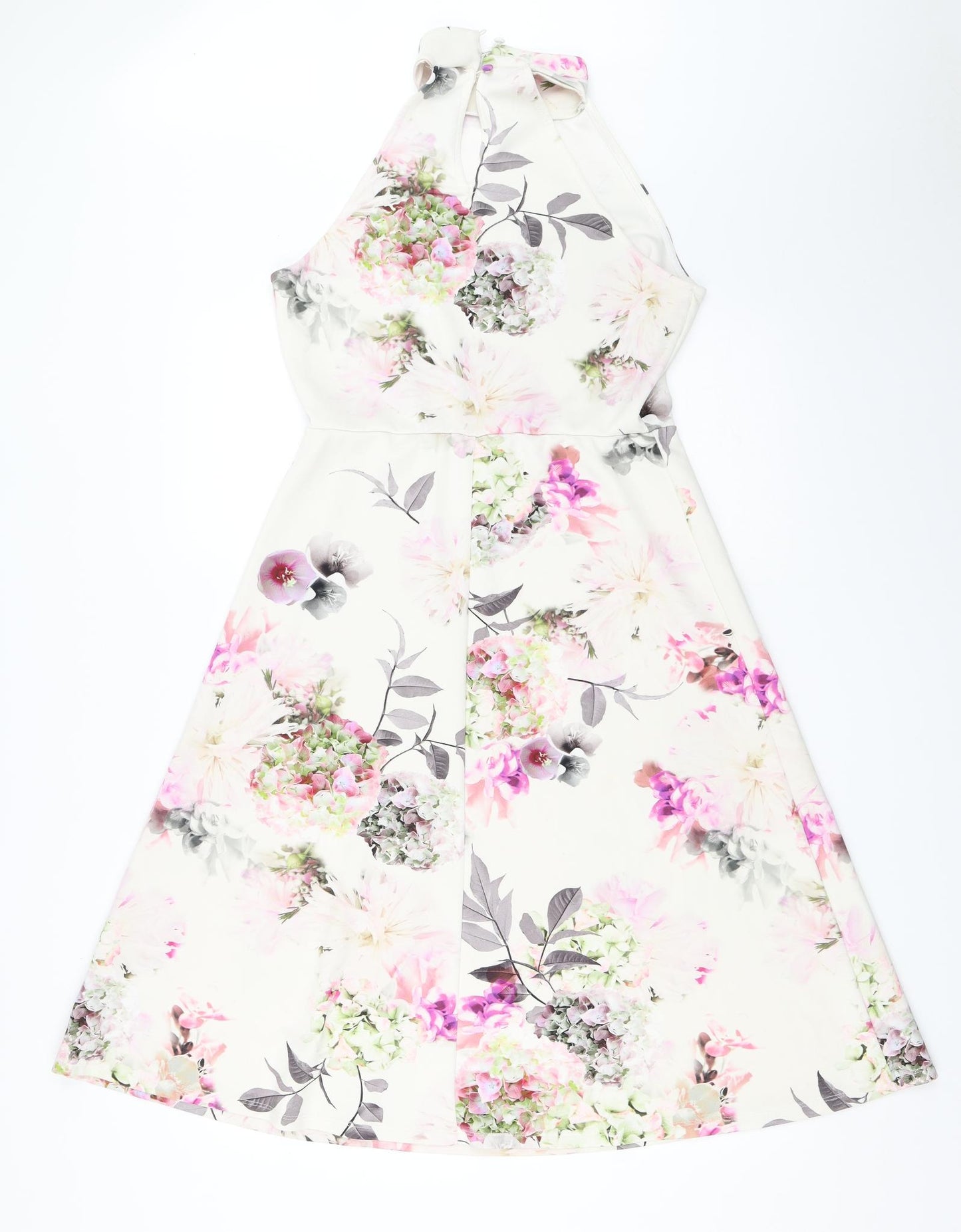 TU Womens Ivory Floral  Fit & Flare  Size 12