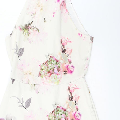 TU Womens Ivory Floral  Fit & Flare  Size 12