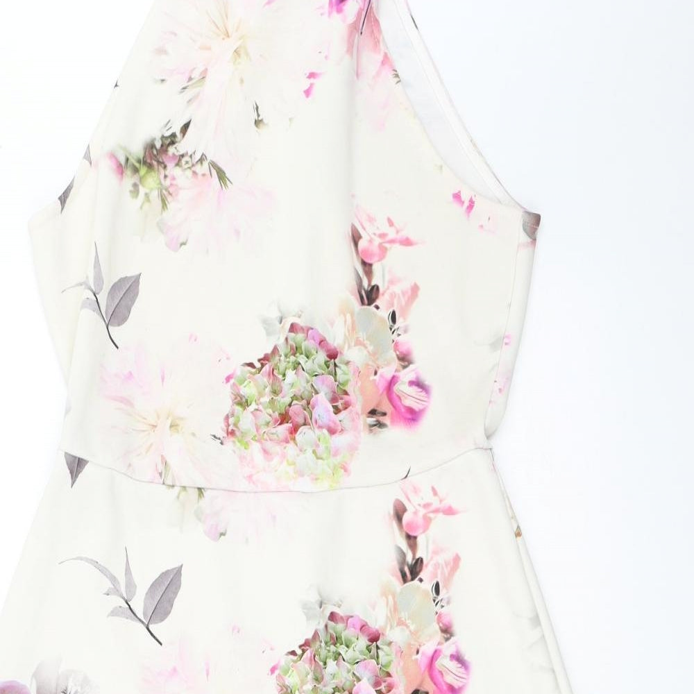 TU Womens Ivory Floral  Fit & Flare  Size 12