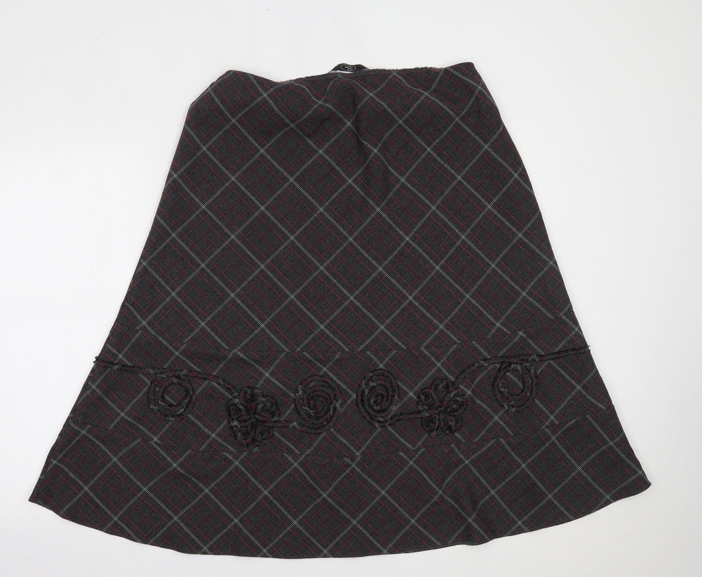 BM Womens Grey Plaid  Tulip Skirt Size 18