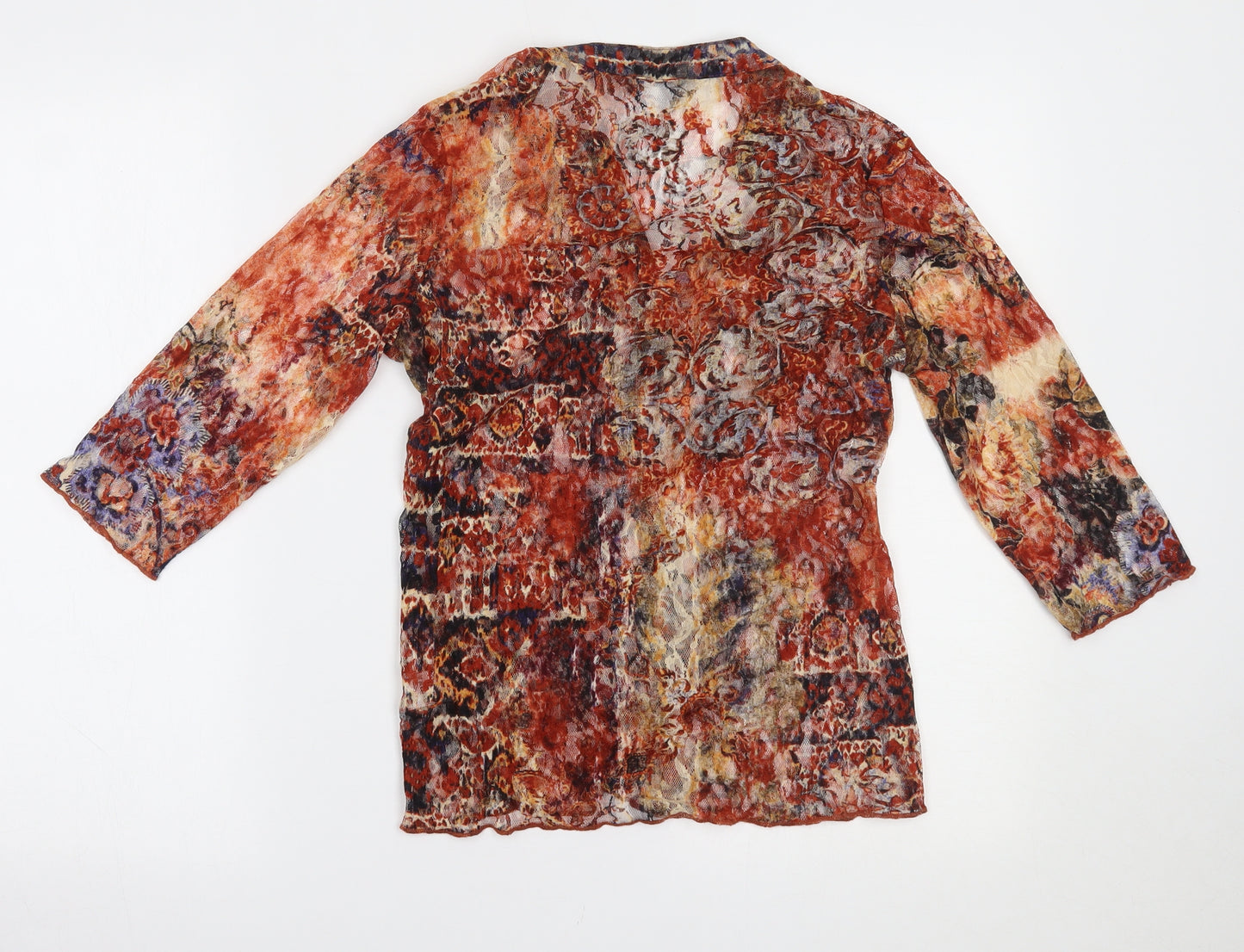 Preworn Womens Orange   Basic Blouse Size 8