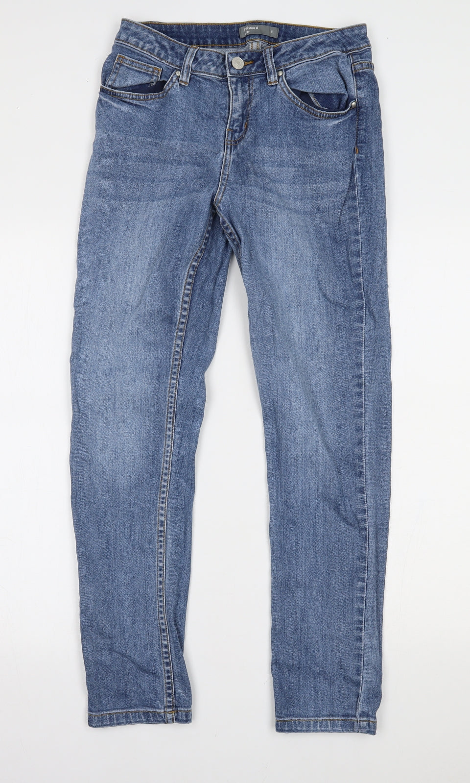 Nutmeg Womens Blue  Denim Straight Jeans Size 8 L28 in