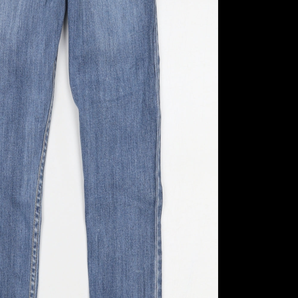 Nutmeg Womens Blue  Denim Straight Jeans Size 8 L28 in