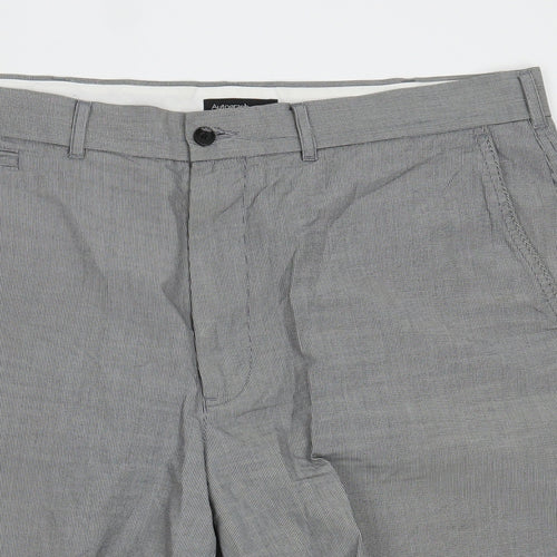 Marks and Spencer Mens Grey Houndstooth  Chino Shorts Size 38