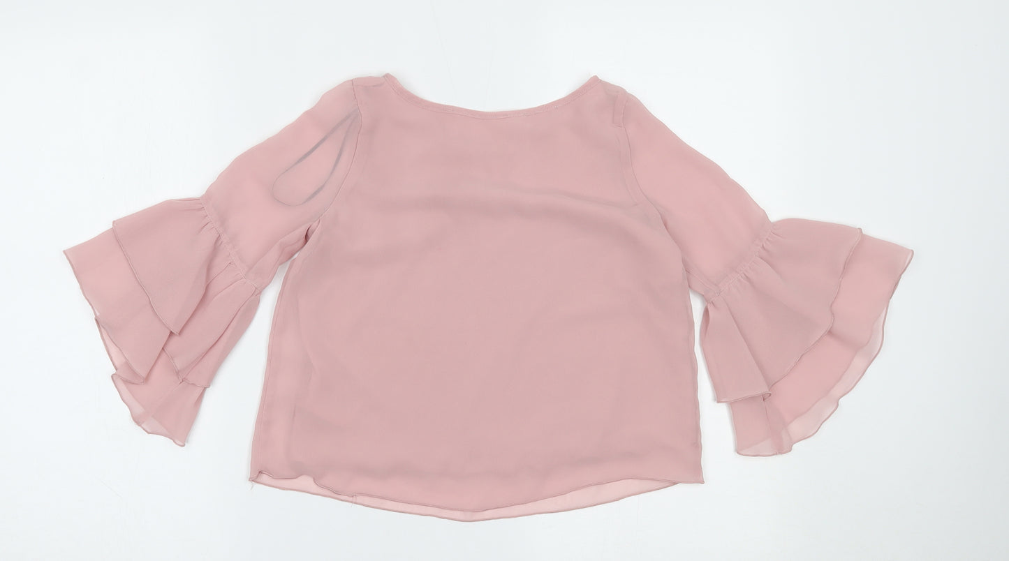 H&M Girls Pink   Basic Blouse Size 9-10 Years
