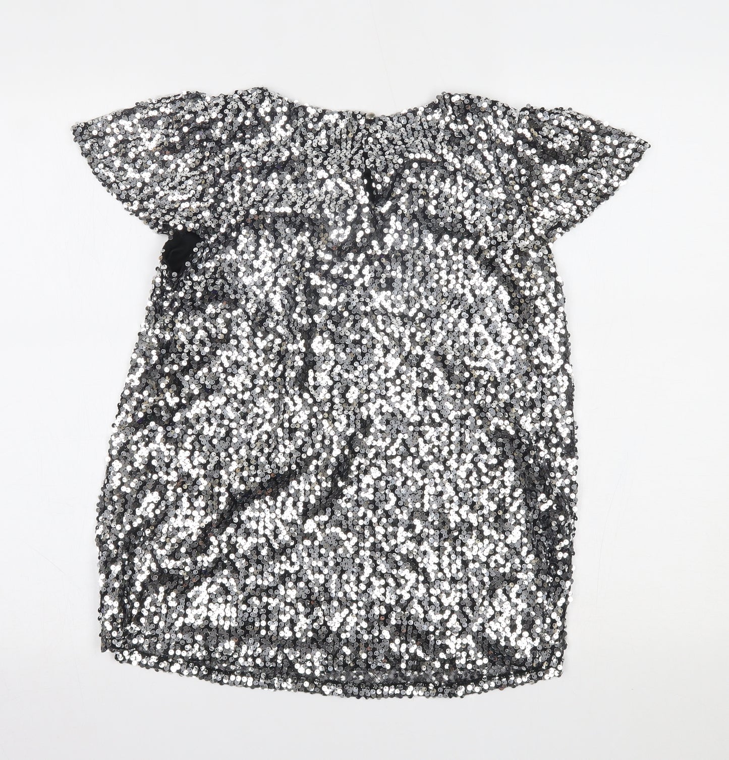 Preworn Womens Silver   Basic Blouse Size 10