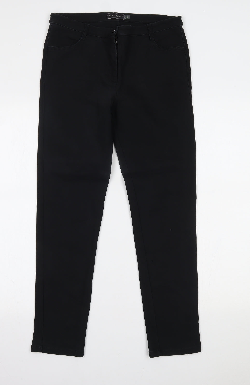 Mint Velvet Womens Black  Denim Skinny Jeans Size 12 L27 in