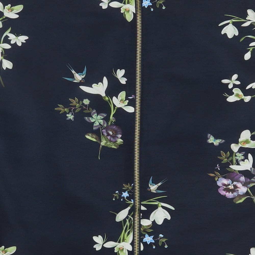 Ted Baker Womens Blue Floral  Cropped Tank Size L