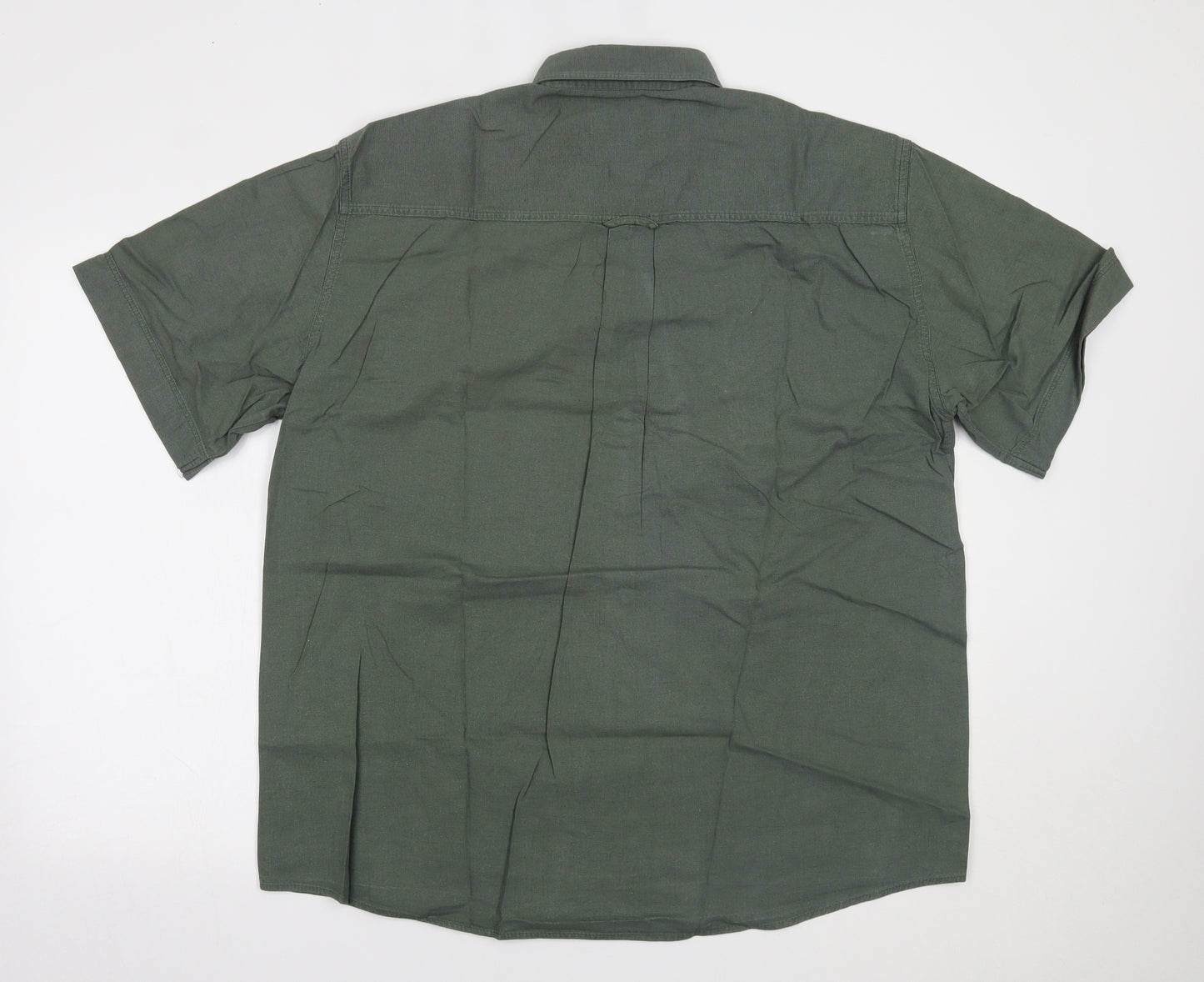 Melka Casual Mens Green    Button-Up Size L