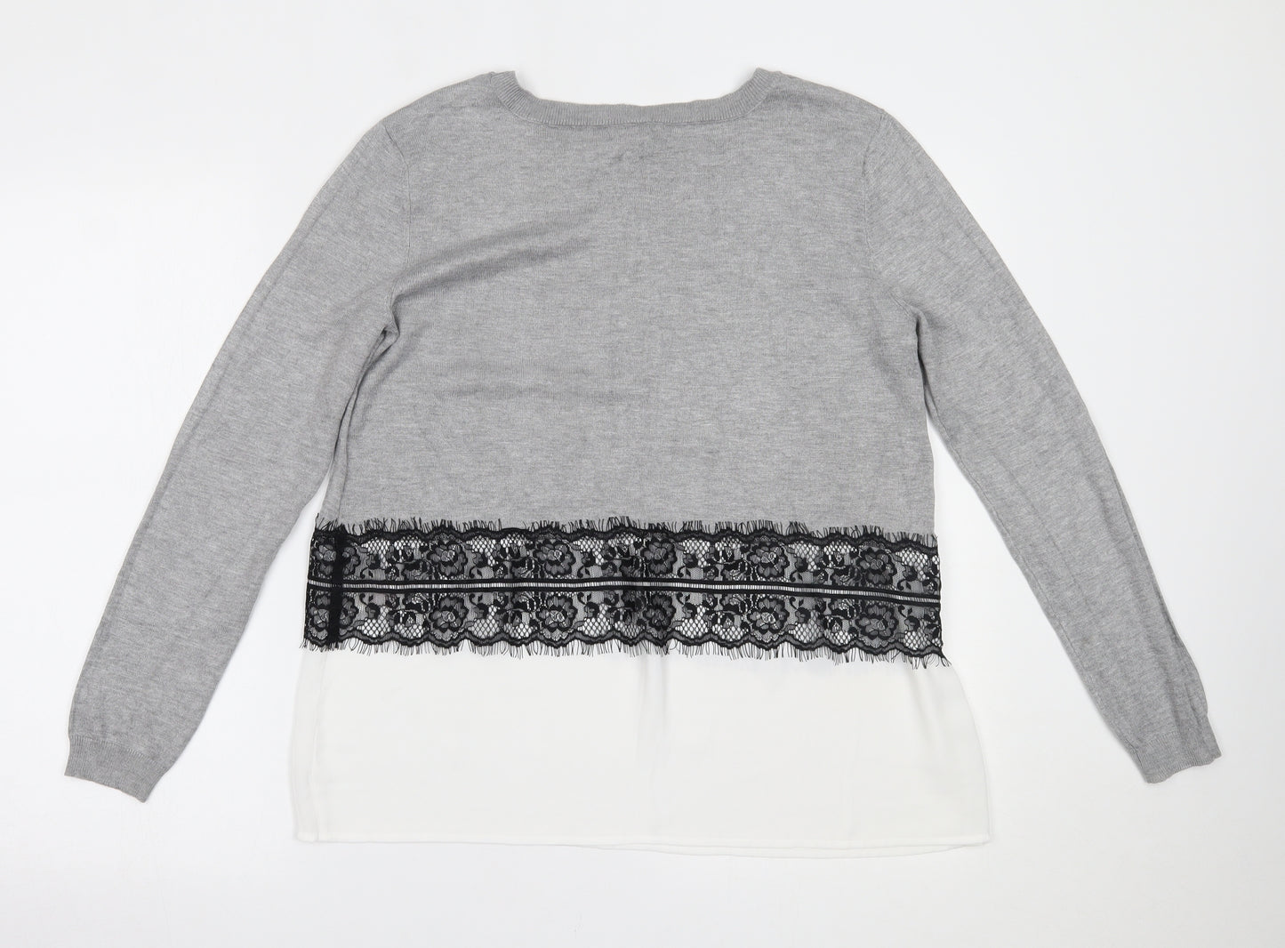 Peacocks Womens Grey   Basic Blouse Size 12