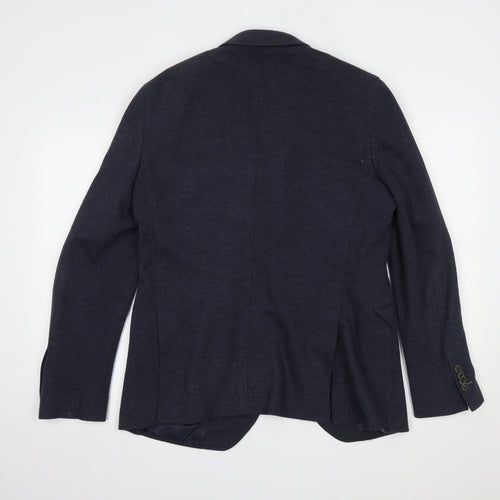 Preworn Mens Blue   Jacket Suit Jacket Size 40