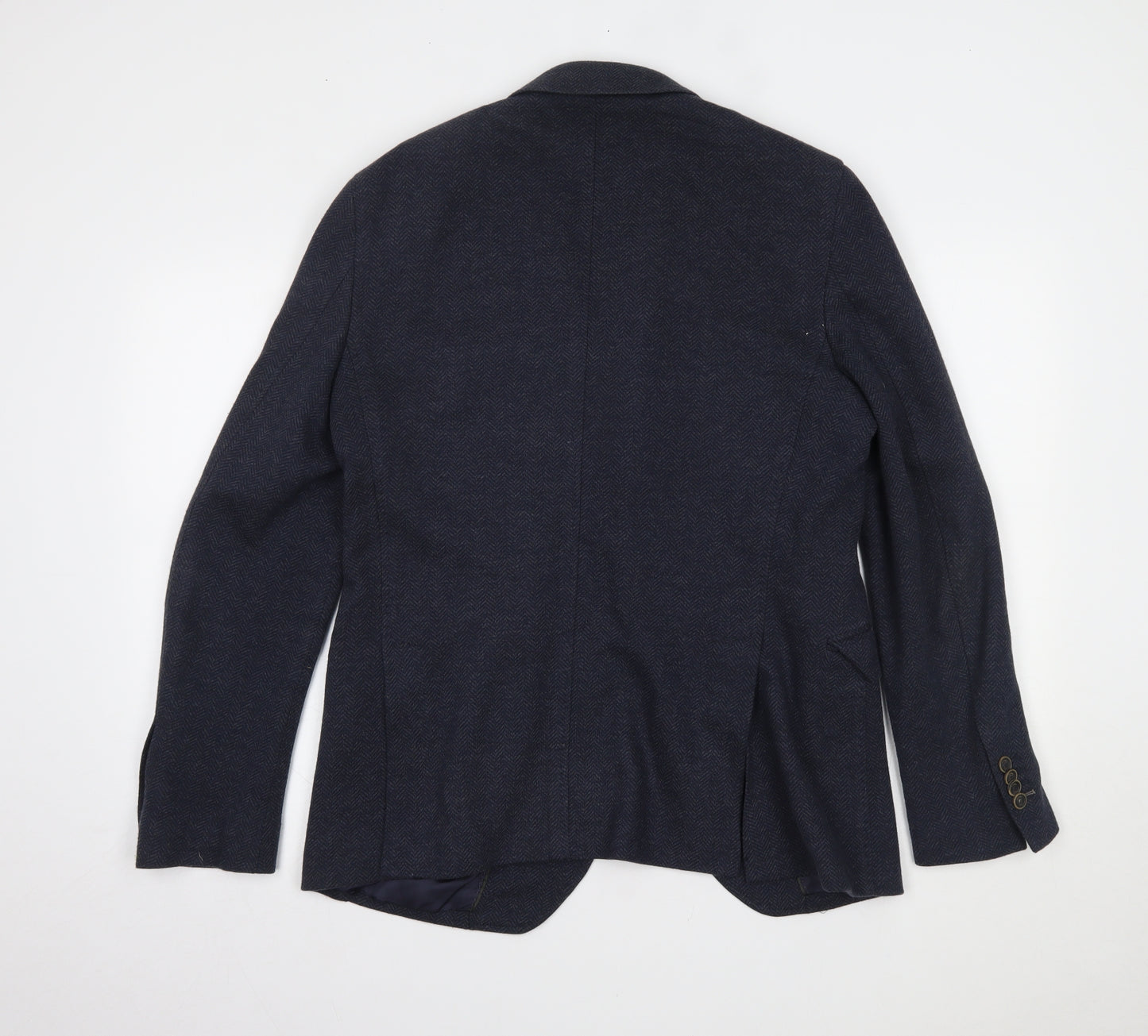 Preworn Mens Blue   Jacket Suit Jacket Size 40