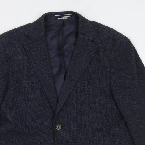 Preworn Mens Blue   Jacket Suit Jacket Size 40