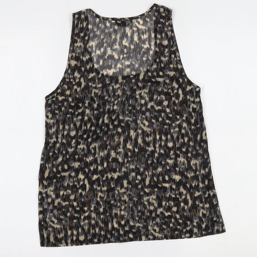 Topshop Womens Brown Animal Print  Basic Tank Size 8