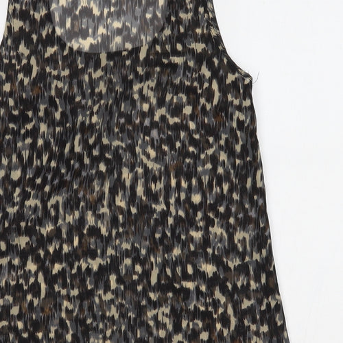 Topshop Womens Brown Animal Print  Basic Tank Size 8