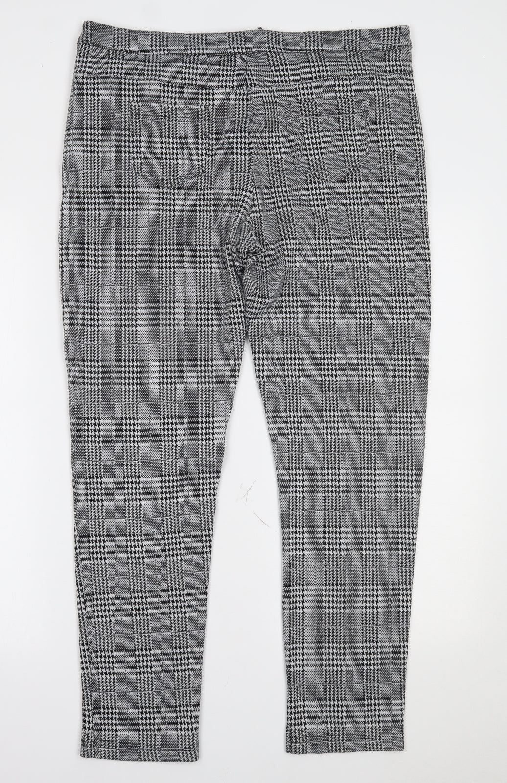Primark Womens Grey Houndstooth  Trousers  Size 16 L26 in