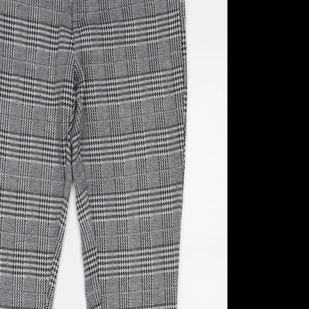 Primark Womens Grey Houndstooth  Trousers  Size 16 L26 in