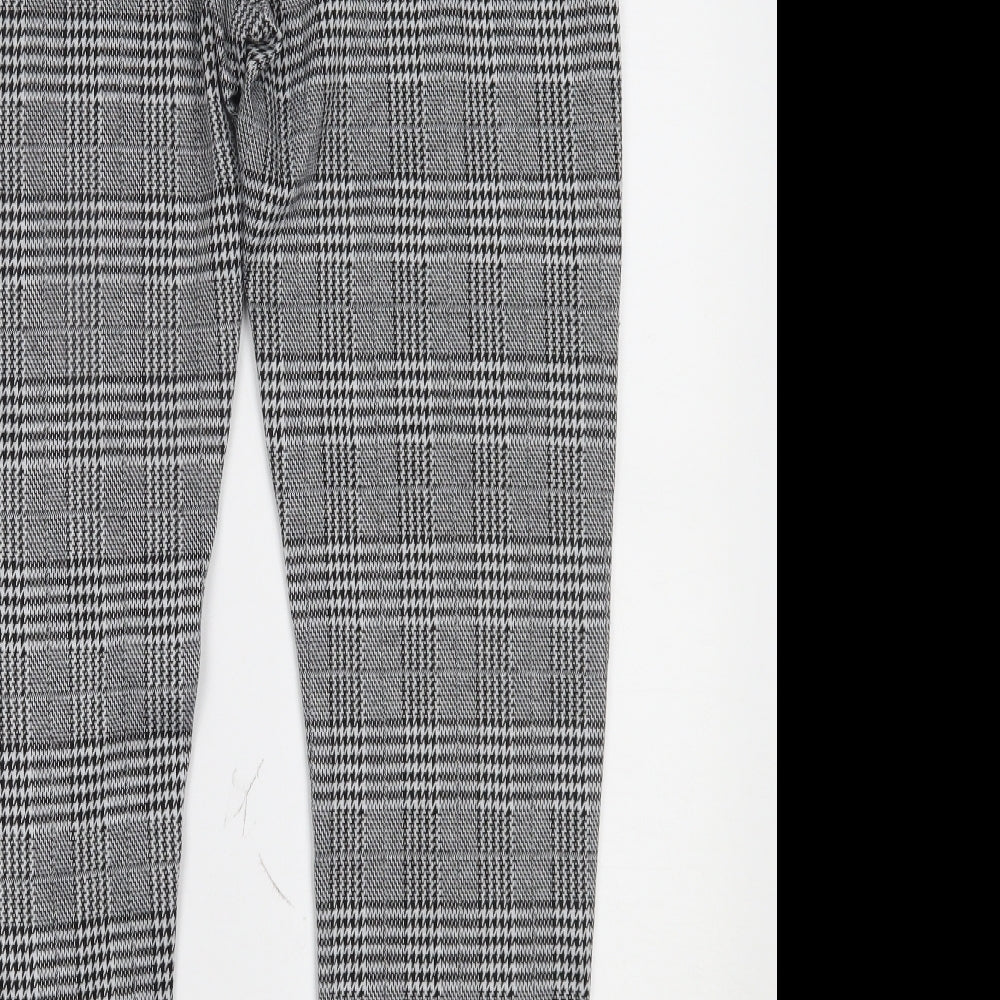 Primark Womens Grey Houndstooth  Trousers  Size 16 L26 in