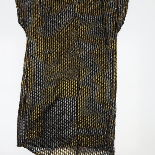 River Island Womens Gold   T-Shirt Dress  Size 8