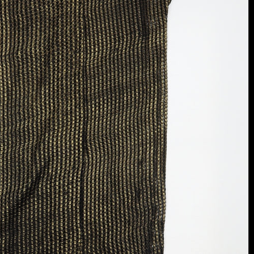 River Island Womens Gold   T-Shirt Dress  Size 8