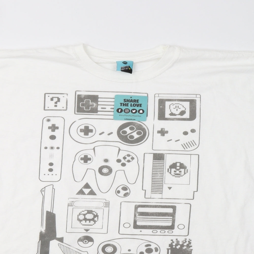 TruffleShuffle Mens White    T-Shirt Size 3XL  - Gaming