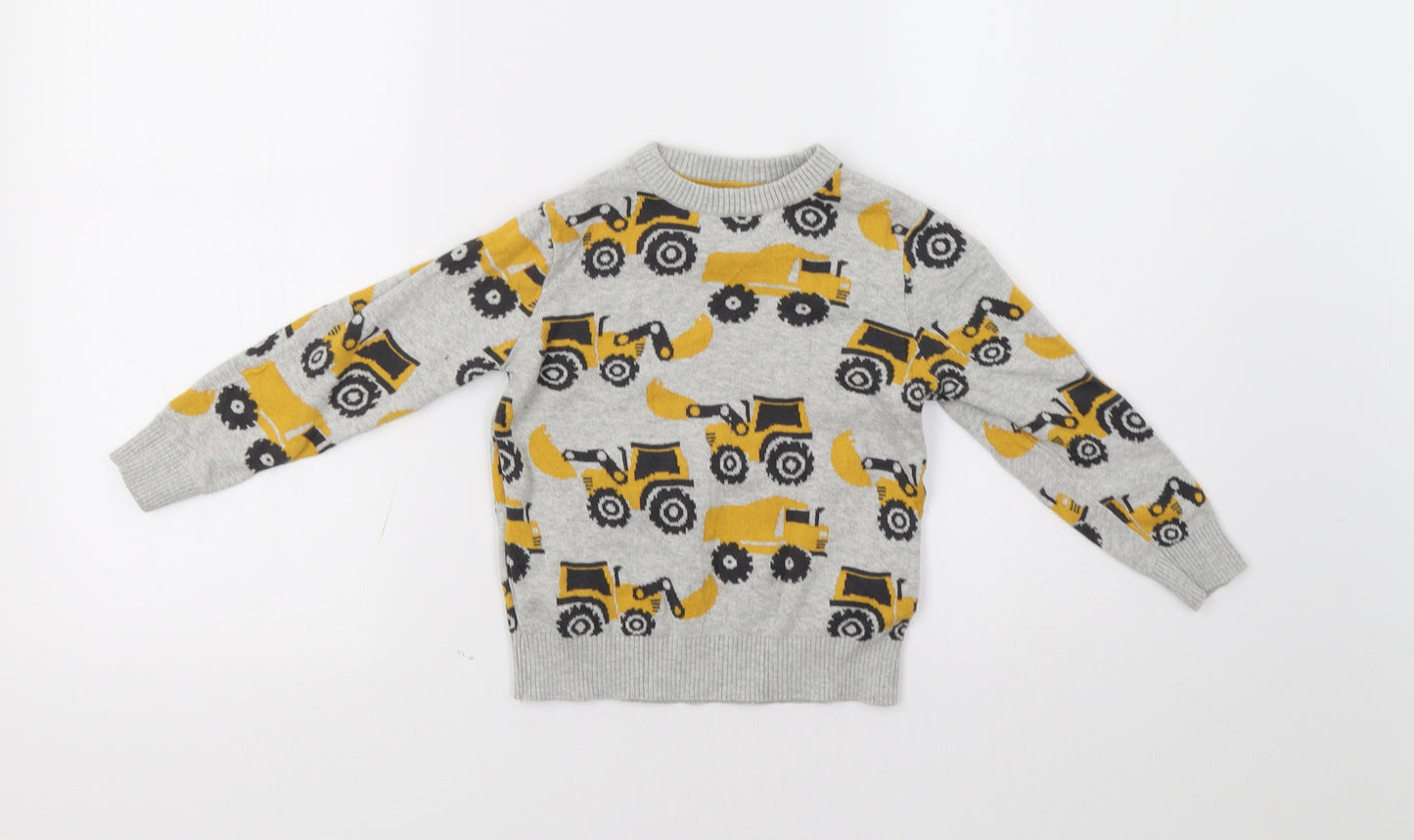 F&F Boys Grey   Pullover Jumper Size 2-3 Years  - Truck