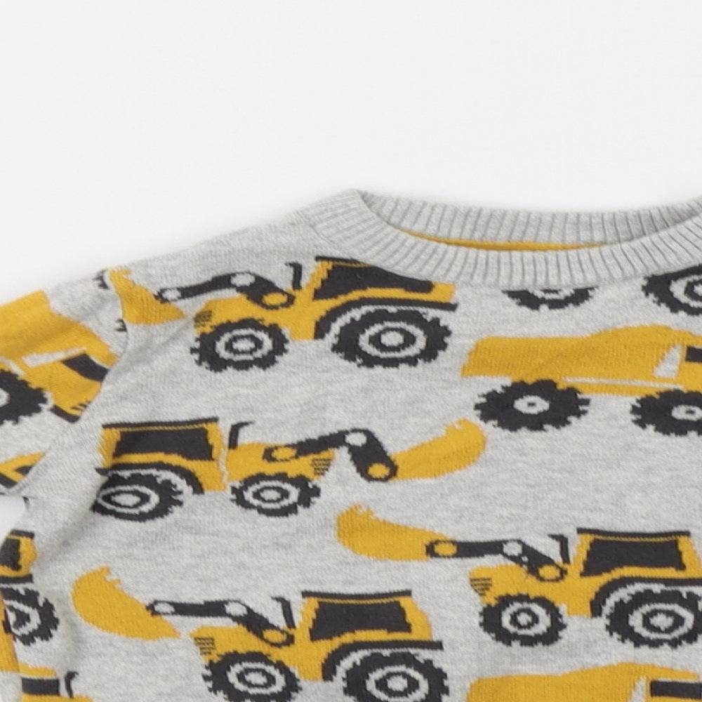 F&F Boys Grey   Pullover Jumper Size 2-3 Years  - Truck