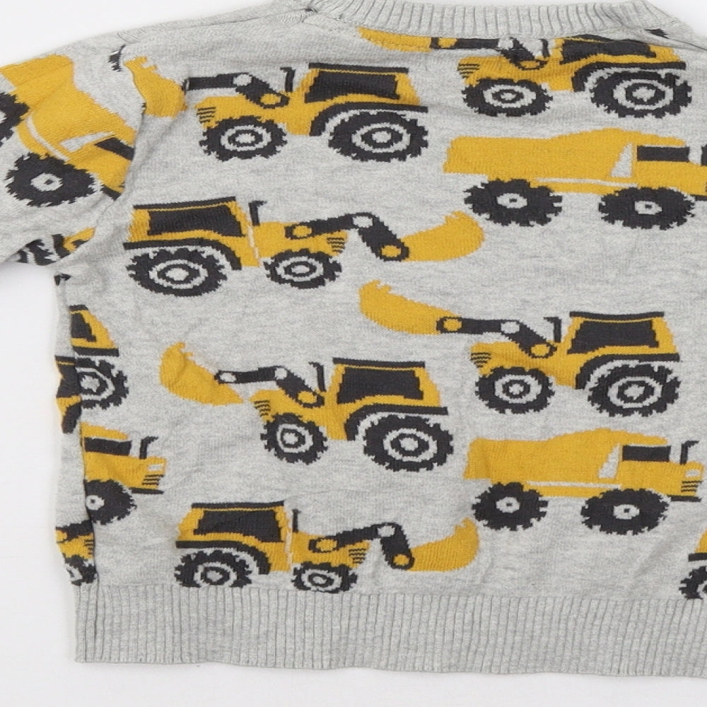 F&F Boys Grey   Pullover Jumper Size 2-3 Years  - Truck
