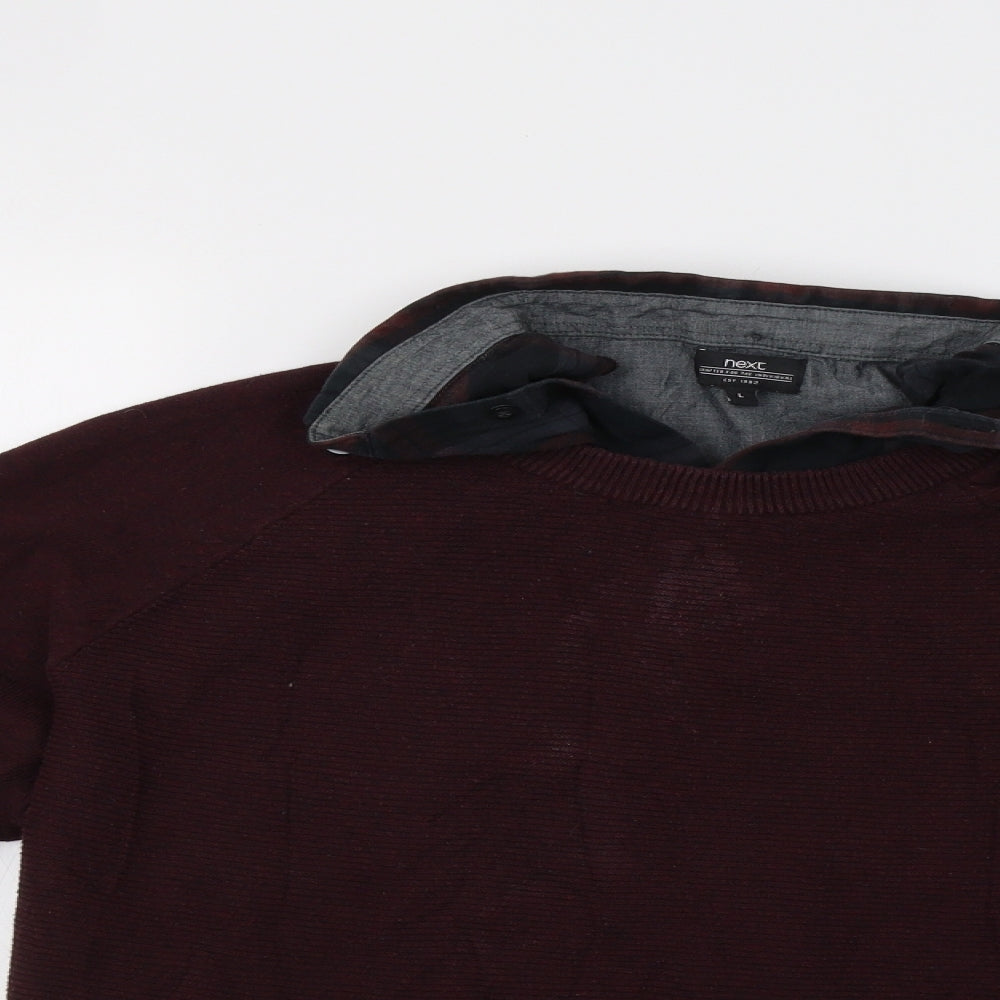 NEXT Mens Purple   Pullover Jumper Size L