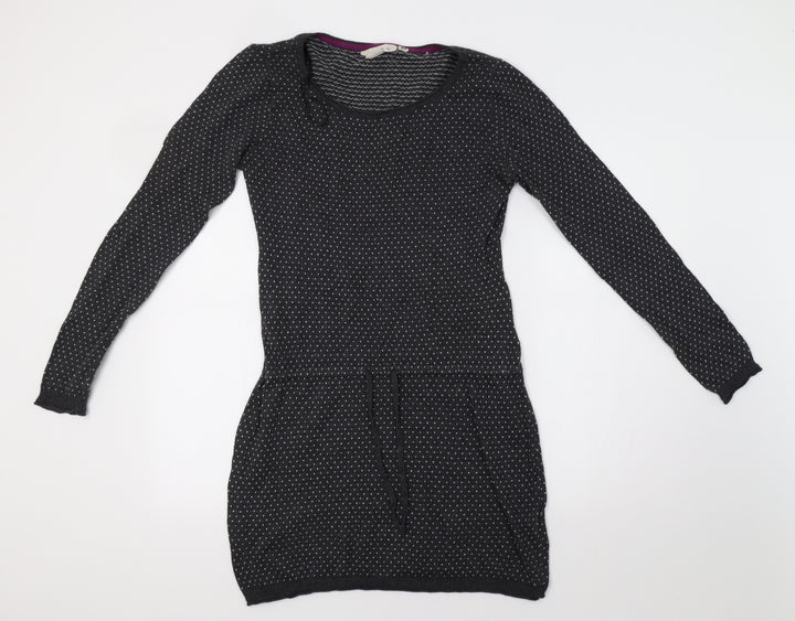 H&M Womens Grey   Jumper Dress  Size M  - Heart Print
