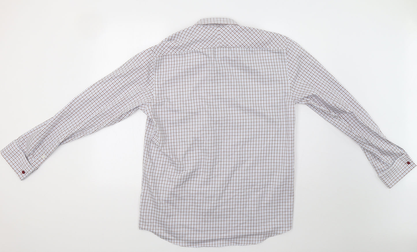 Taylor & Wright Mens Blue Check   Dress Shirt Size 16