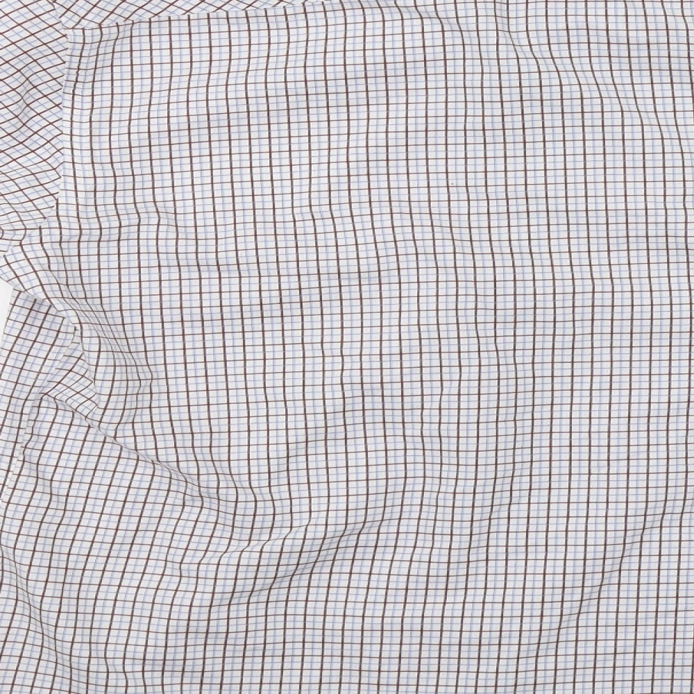 Taylor & Wright Mens Blue Check   Dress Shirt Size 16