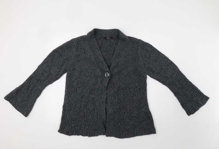 BM Womens Grey Cardigan Jumper Size M