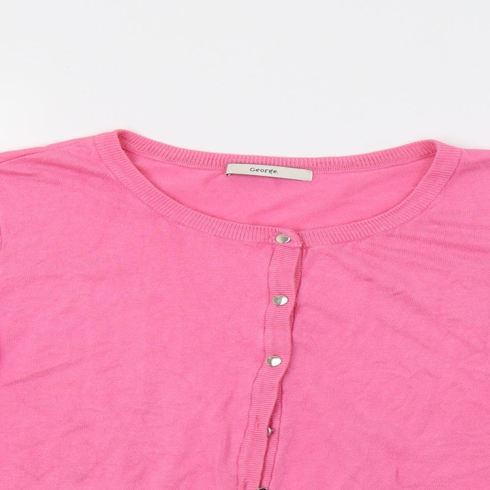 George Womens Pink   Cardigan Jumper Size 18