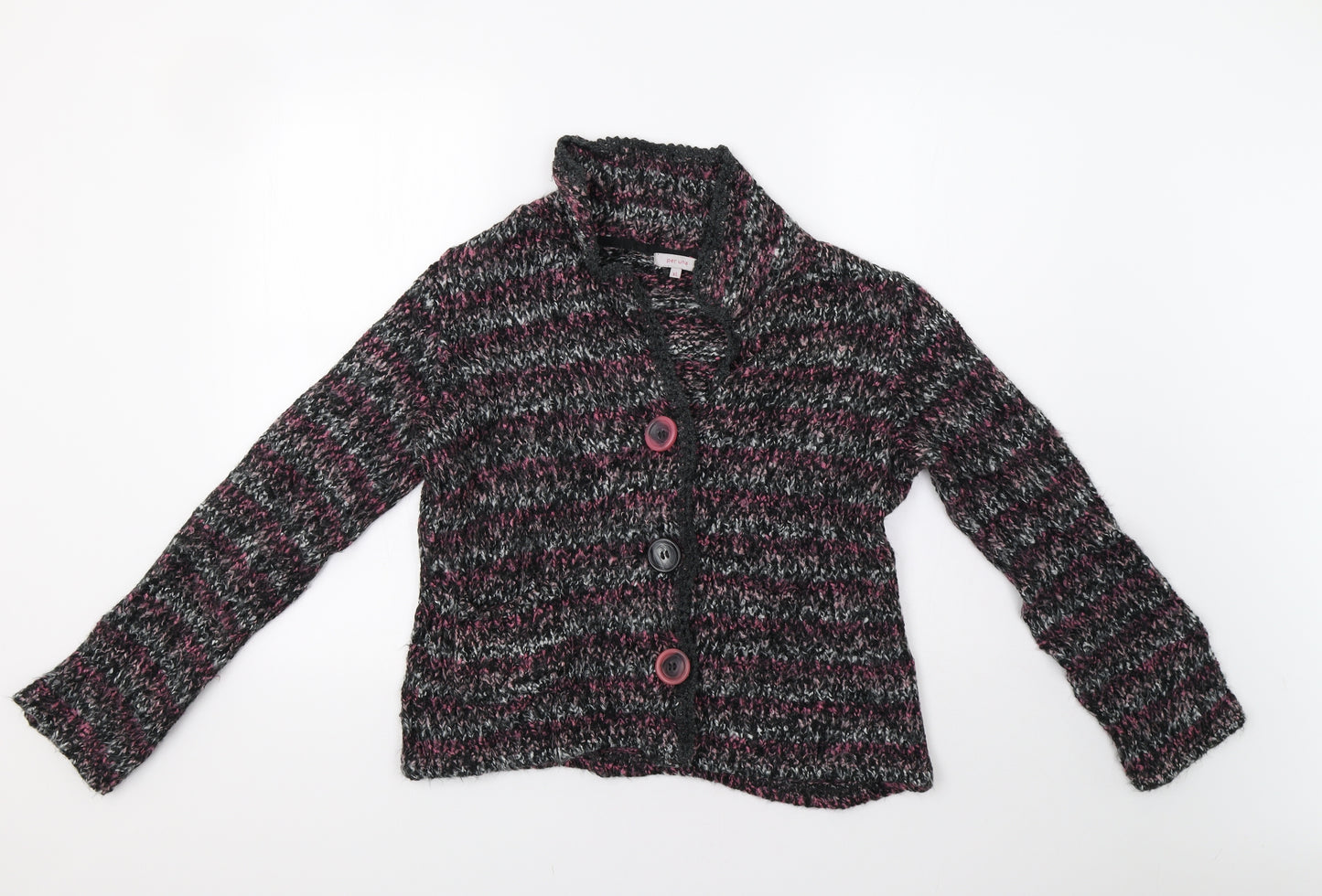 Per Una Womens Multicoloured Striped  Cardigan Jumper Size XL