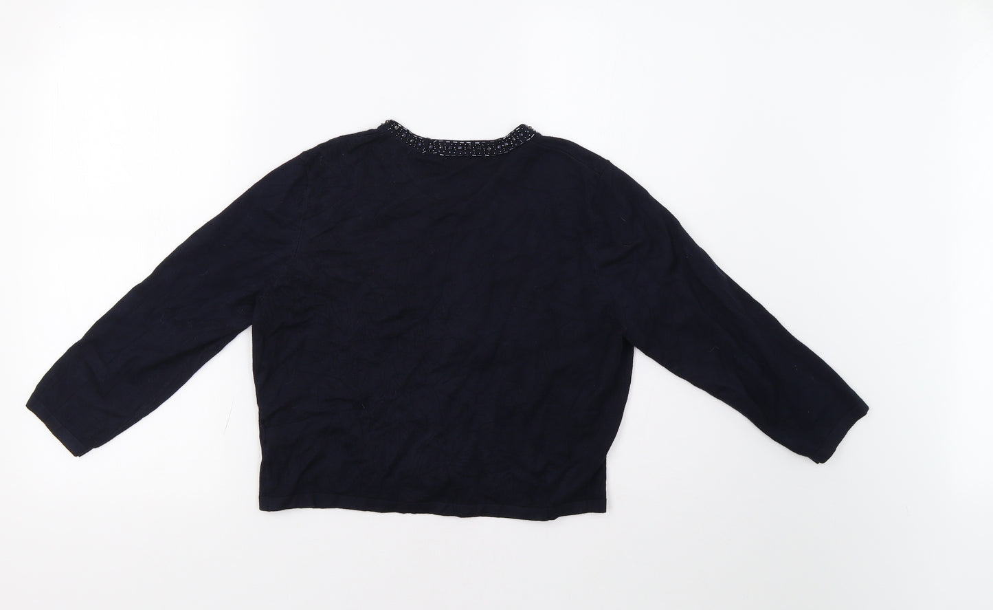 Precis Petite Womens Blue   Shrug Jumper Size M  - Embellished Collar