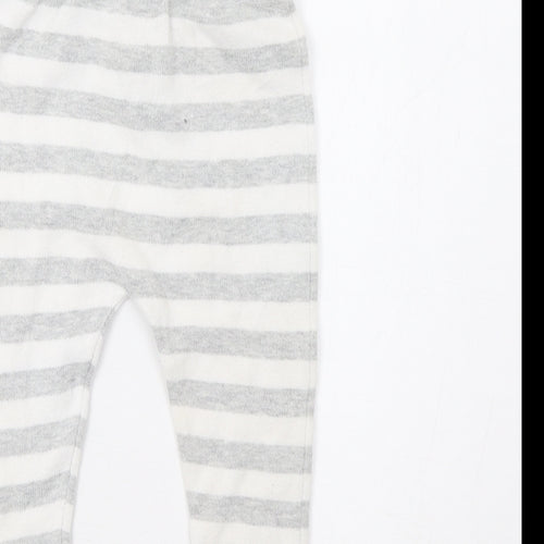 Matalan Baby Grey Striped  Jogger Trousers Size 6-9 Months