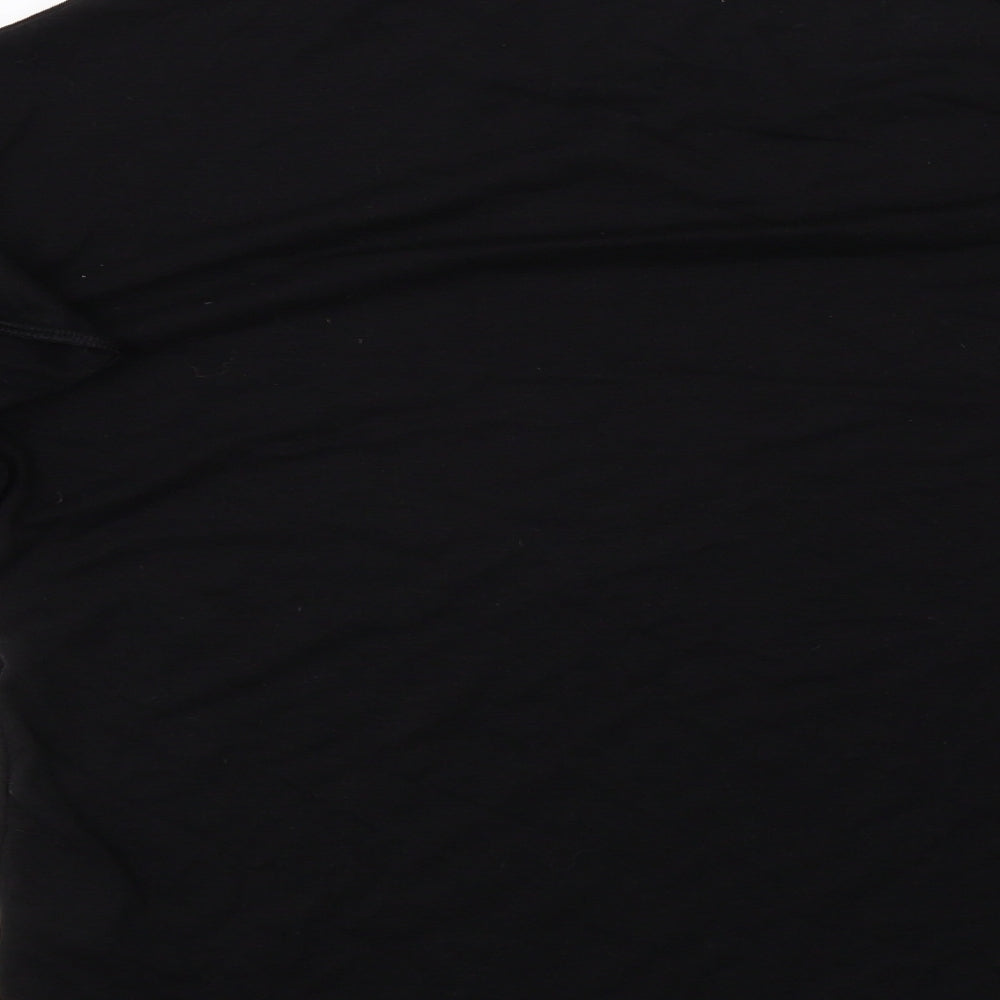 Papaya Womens Black   Basic T-Shirt Size 14