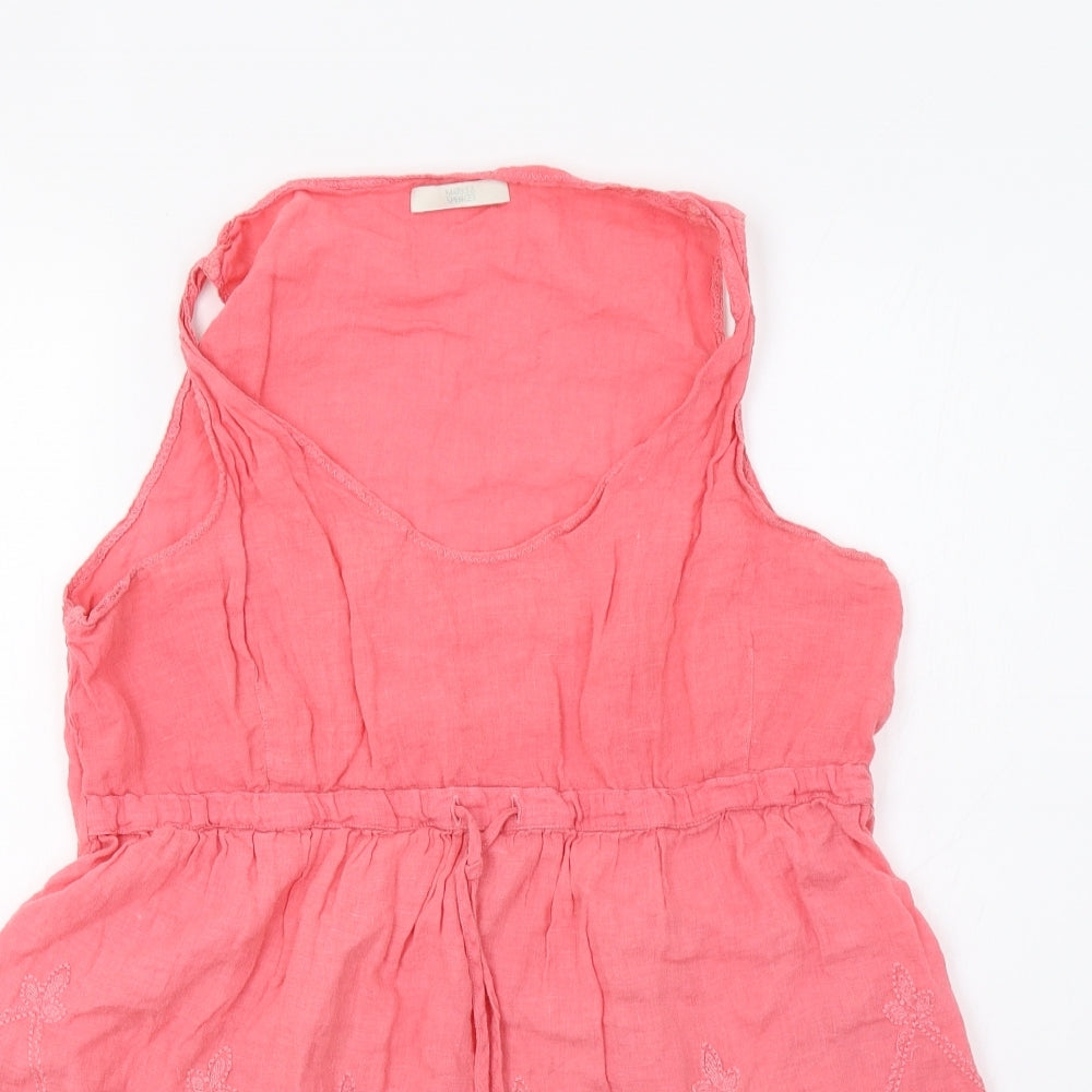 M&S Womens Pink Floral  Basic Tank Size 12