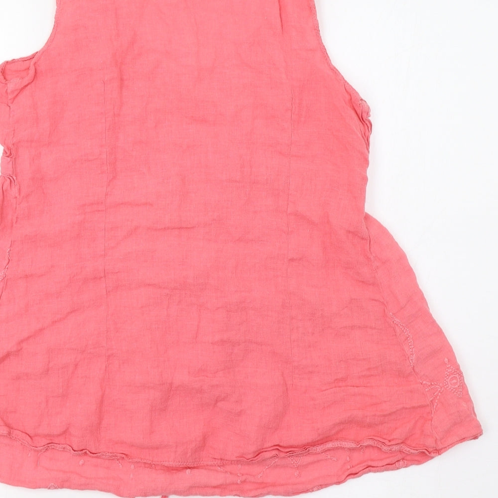 M&S Womens Pink Floral  Basic Tank Size 12