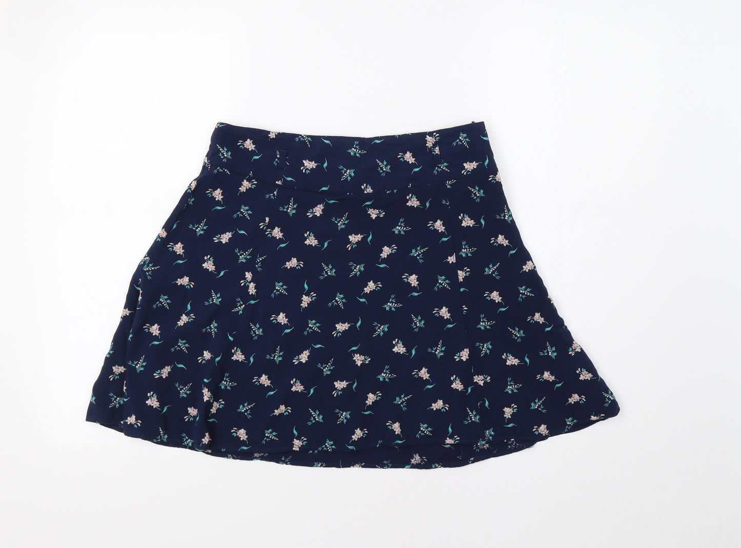 Papaya Womens Blue Floral  Mini Skirt Size 12