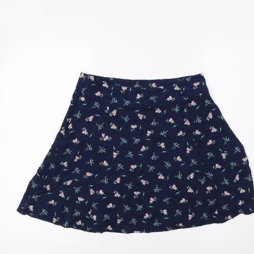 Papaya Womens Blue Floral  Mini Skirt Size 12