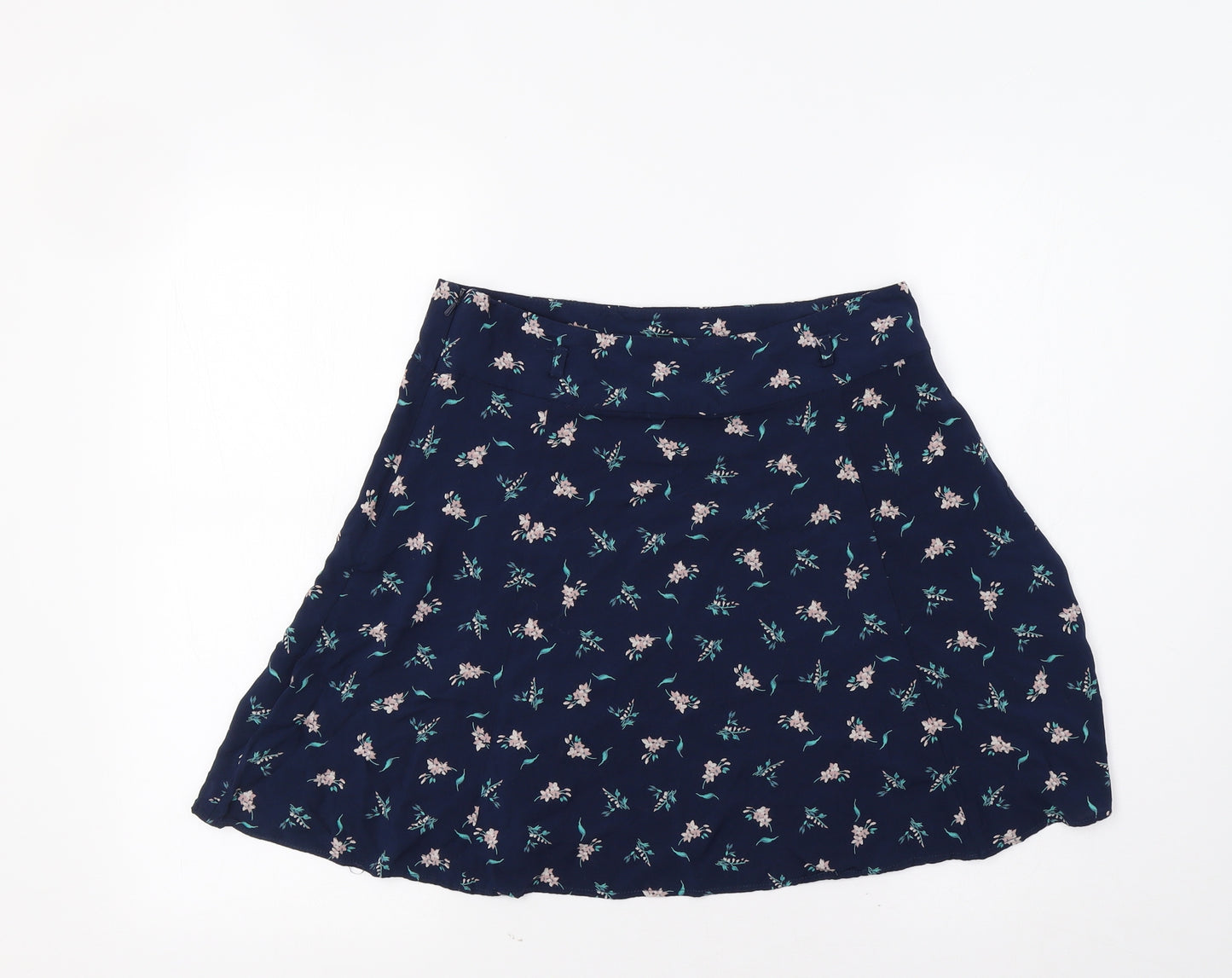 Papaya Womens Blue Floral  Mini Skirt Size 12