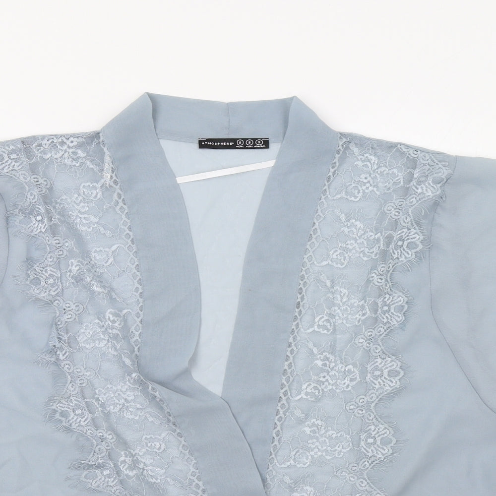 Primark Womens Grey   Kimono Blouse Size S  - Lace Detail