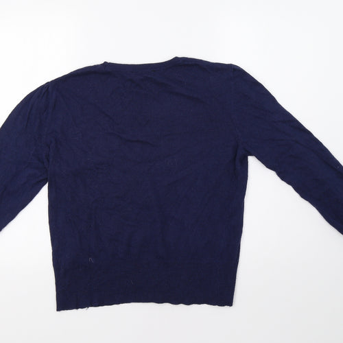 M&S Womens Black   Henley Jumper Size 16
